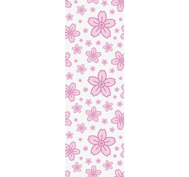 Rollo fenster kinderzimmer mit pinken kleinen blumen - TenStickers