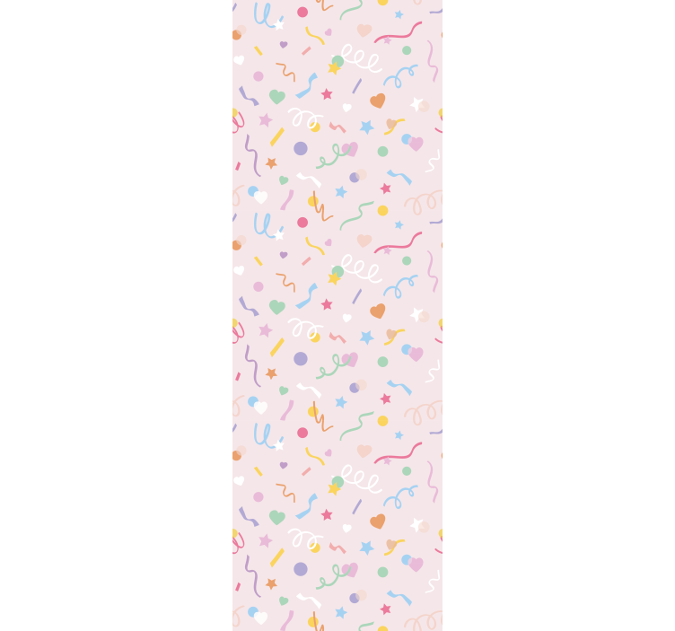 Rollo fenster kinderzimmer mit süßem pastell-konfetti-muster - TenStickers