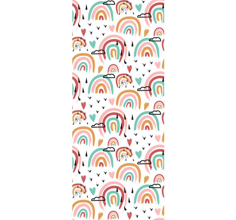 Rollo fenster kinderzimmer mit aquarell regenbogenmuster - TenStickers