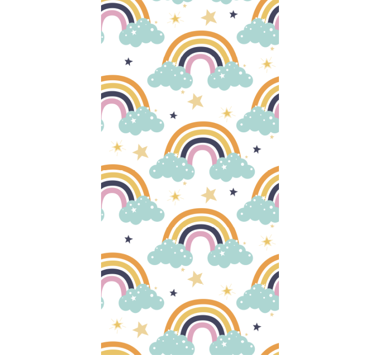 Rollo fenster kinderzimmer mit buntem regenbogen-muster - TenStickers