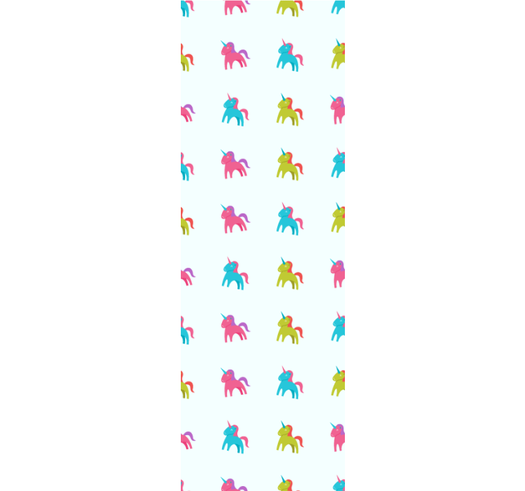 Rollo fenster kinderzimmer einhörner auf blauem hintergrund - TenStickers