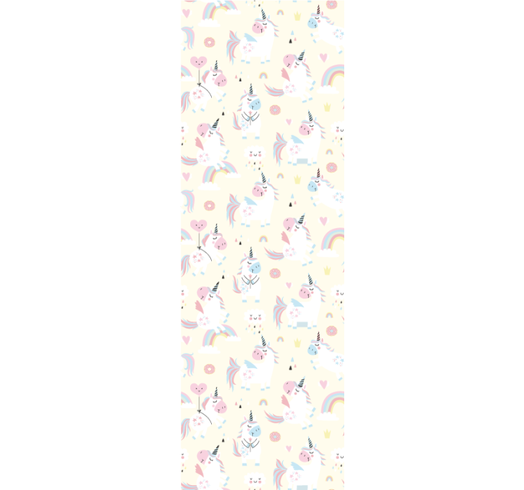 Rollo fenster kinderzimmer mit fantasie-einhörnern - TenStickers