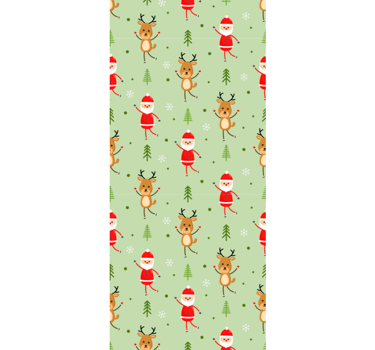 Rollo fenster kinderzimmer weihnachtsmann und sein rentier - TenStickers