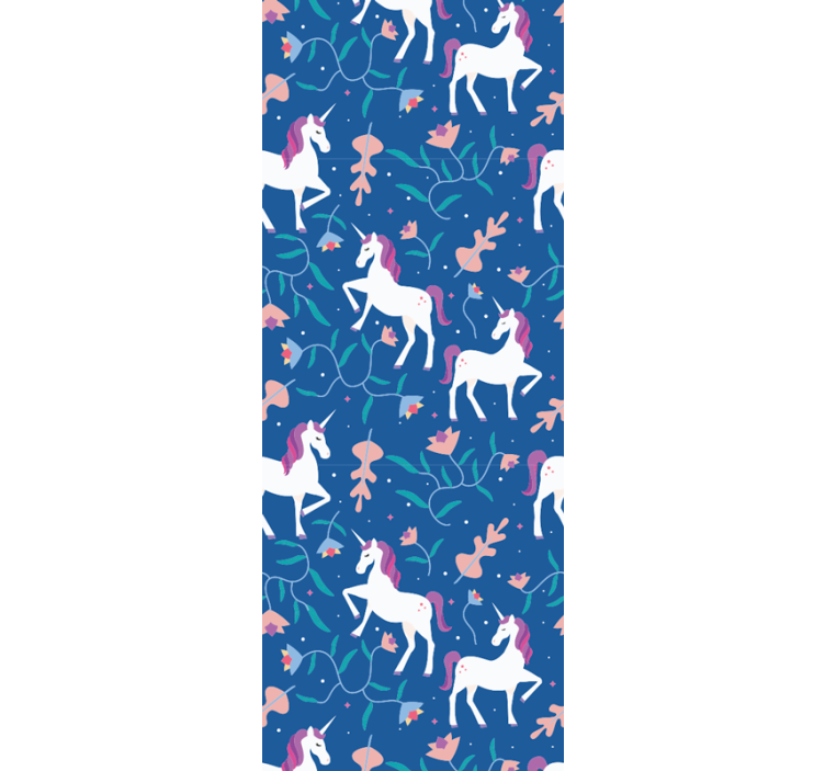 Rollo fenster kinderzimmer einhornmuster mit federn - TenStickers