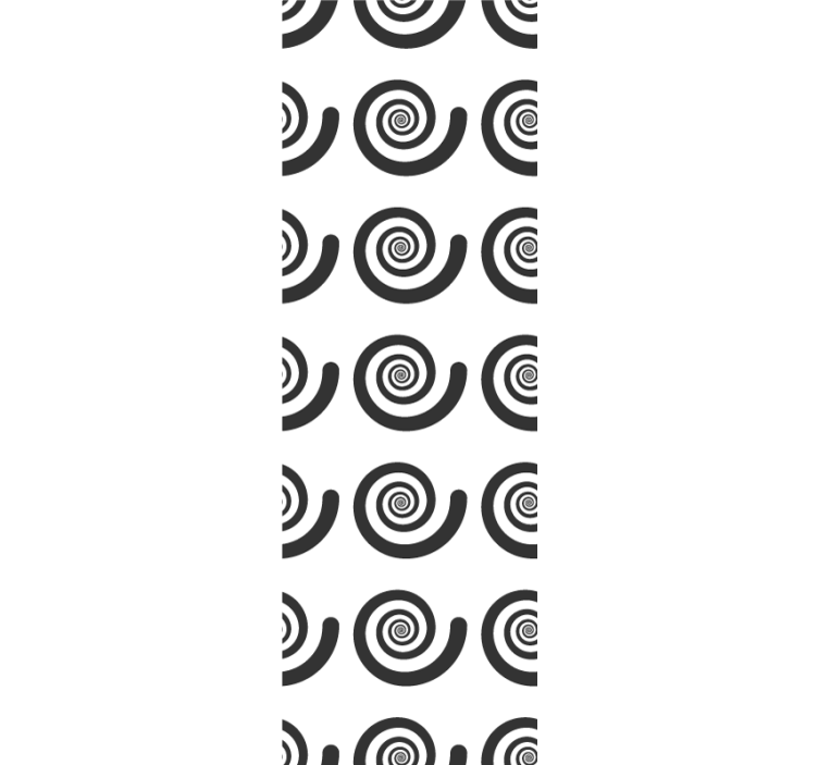 Rollo fenster kinderzimmer schwarz-weiß hypnotische spirale - TenStickers