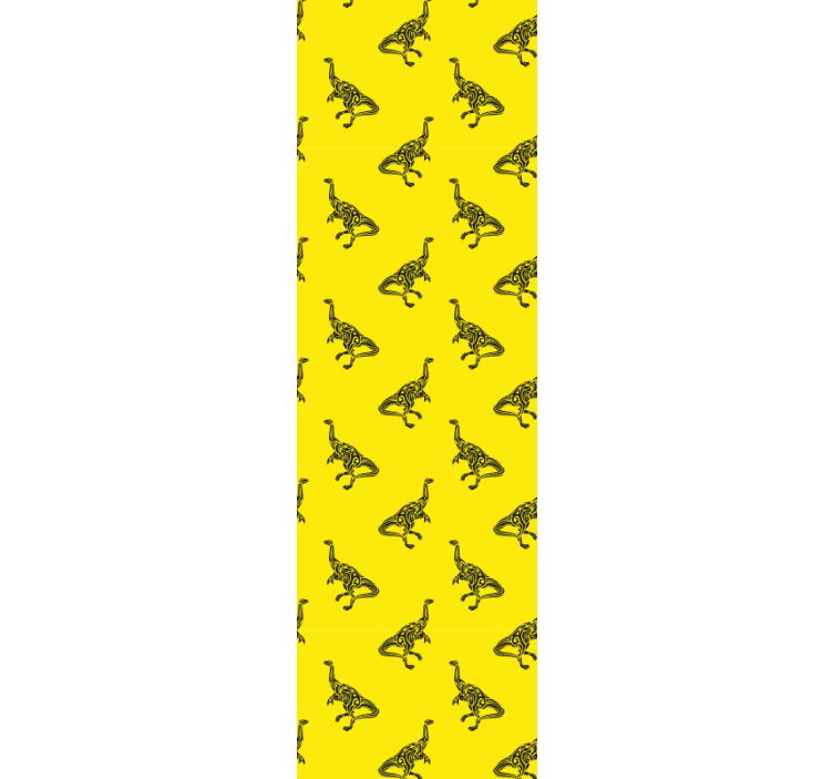 Rollo fenster kinderzimmer mit brachiosaurus-motiven gelb - TenStickers