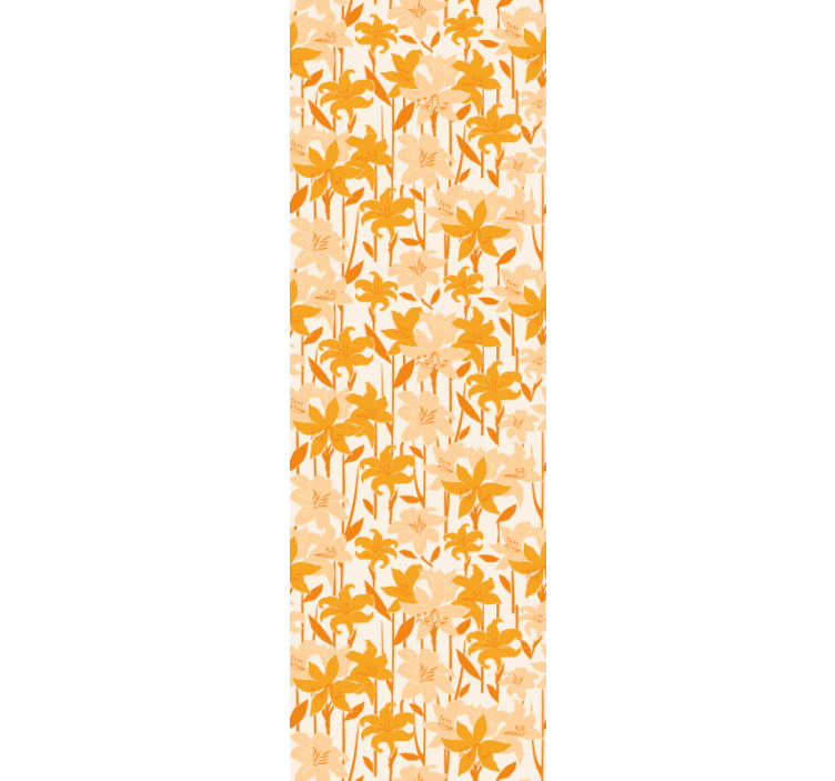 Rollo fenster kinderzimmer kleine süße orange blumen - TenStickers