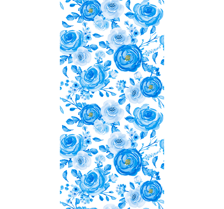 Rollo fenster kinderzimmer mit blauen uhren und blumen - TenStickers