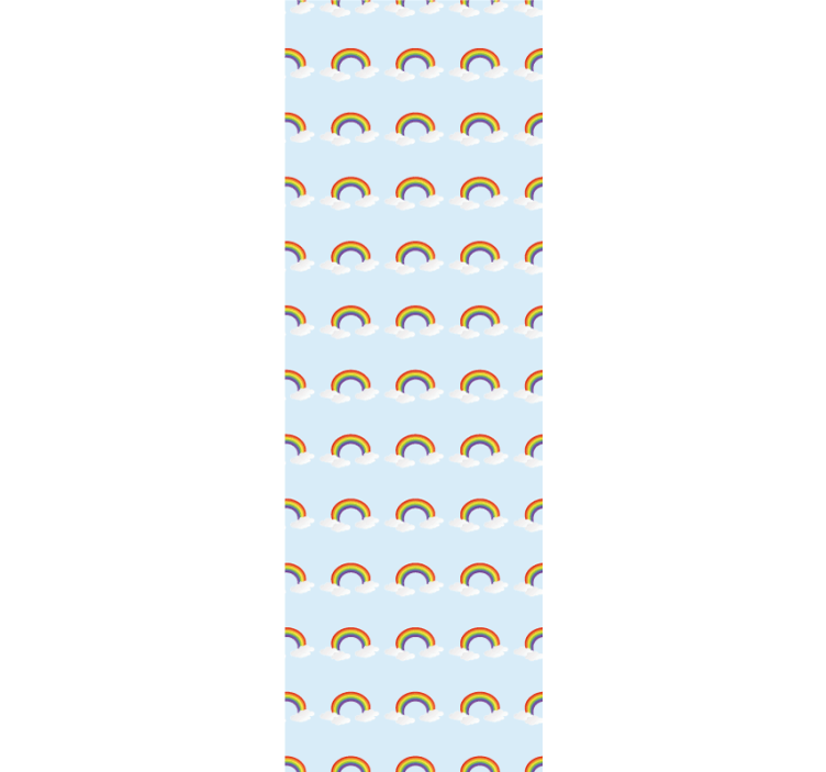 Rollo fenster kinderzimmer bunte regenbogen und wolken - TenStickers