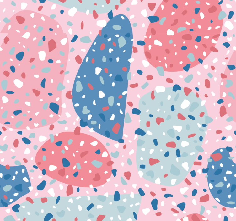 Rollo fenster kinderzimmer in pink terrazzo - TenStickers