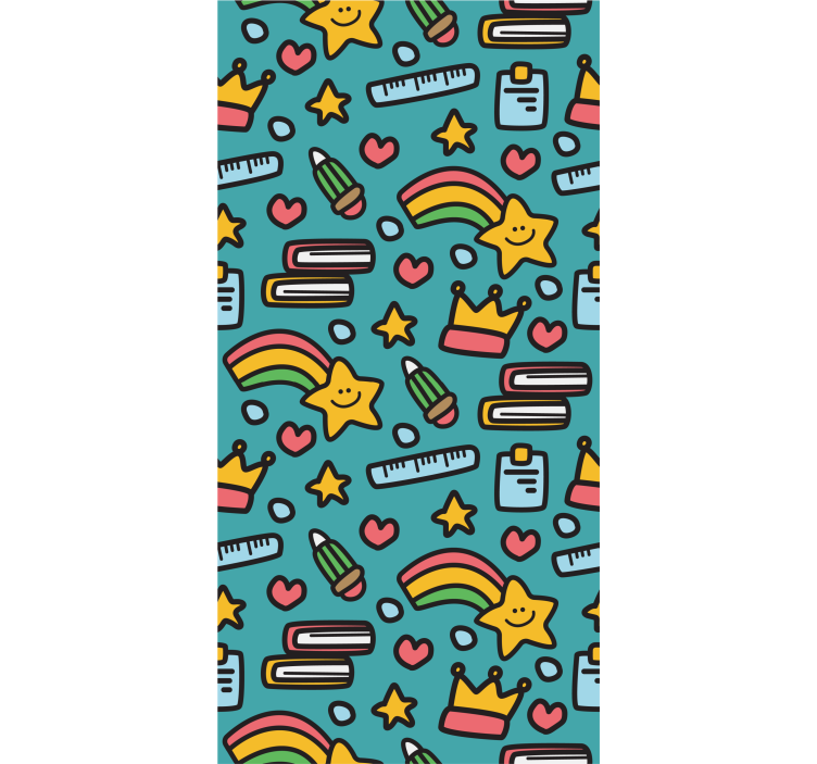Rollo fenster kinderzimmer mit kawaii muster - TenStickers