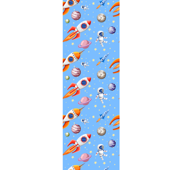 Rollo fenster kinderzimmer aquarell baby weltraum muster - TenStickers