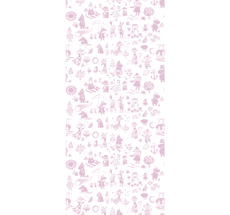 Rollo fenster kinderzimmer pink moomin vollgröße - TenStickers