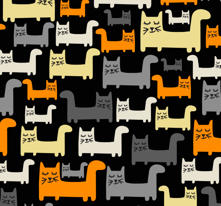 Rollo fenster kinderzimmer graue katzen - TenStickers