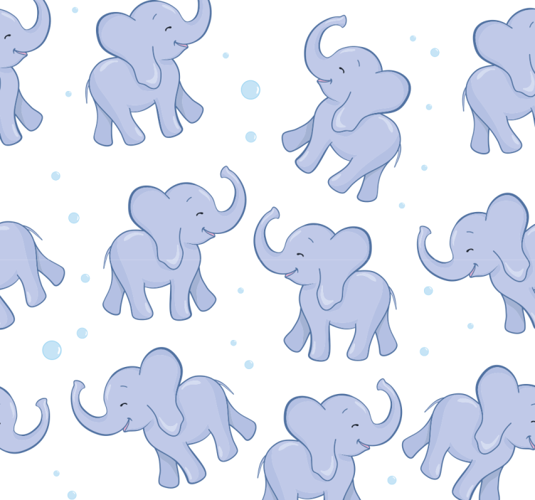 Rollo fenster kinderzimmer kleiner elefant und blasen - TenStickers