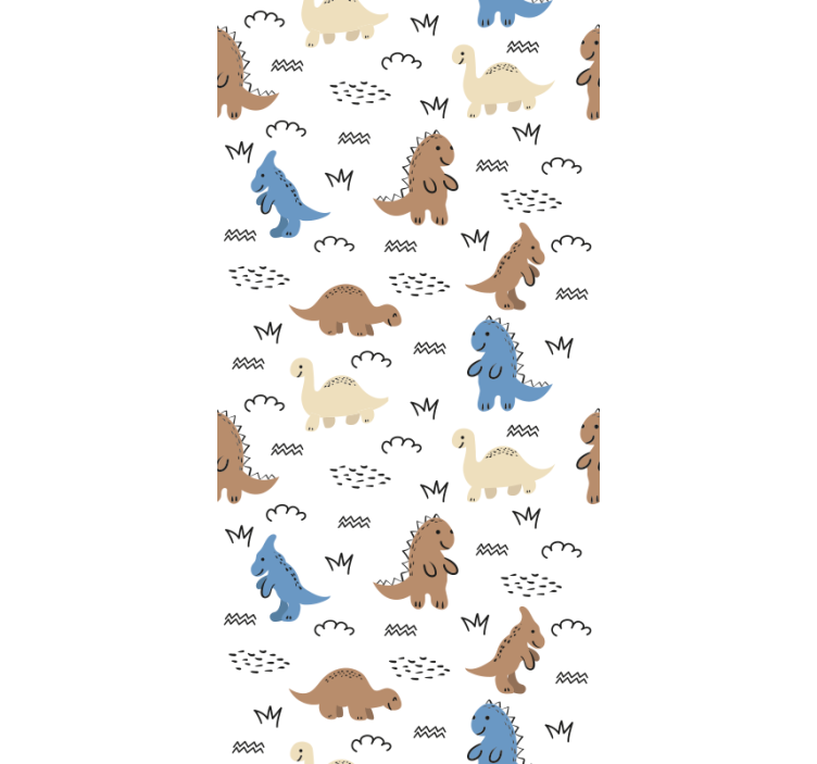 Rollo fenster kinderzimmer glückliche blaue dinosaurier - TenStickers