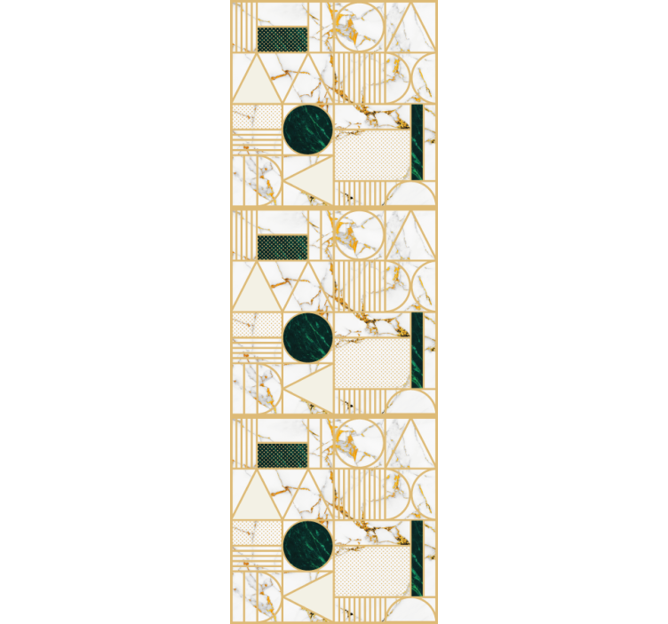 Rollo fenster home office in weißem marmor geometrisch - TenStickers