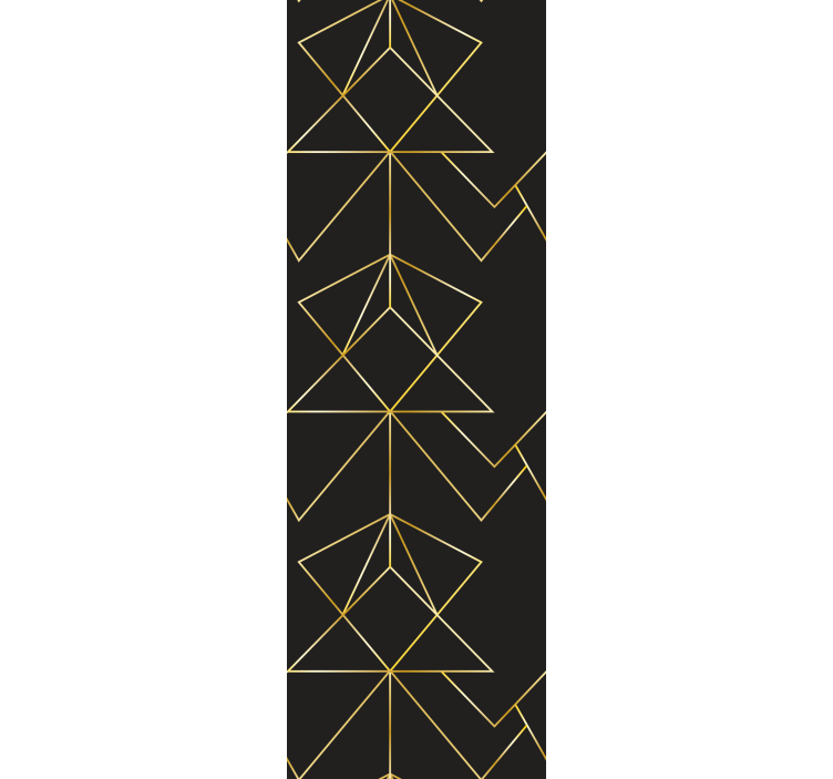 Rollo fenster home office elegante linien in schwarz und gold - TenStickers