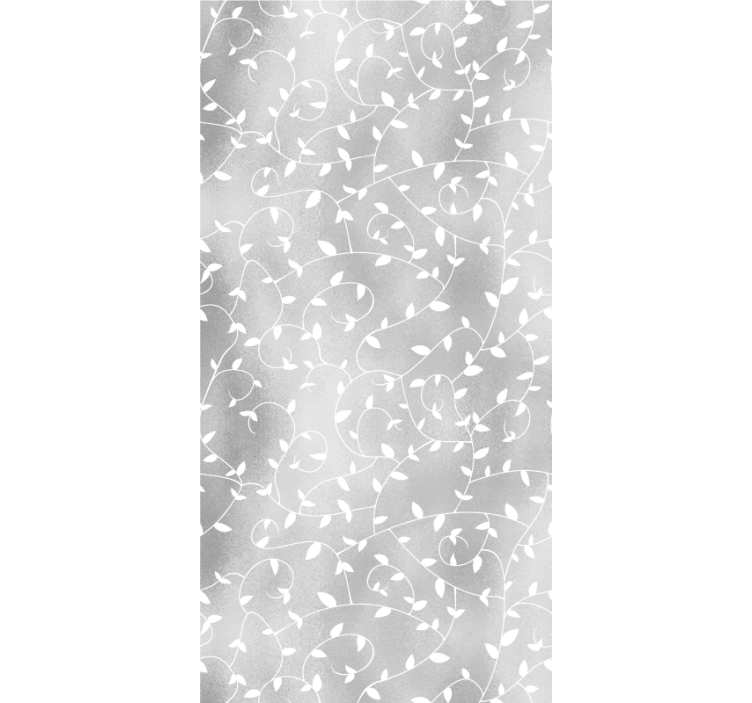 Rollo fenster home office mit weißen und silbernen baumzweigen - TenStickers