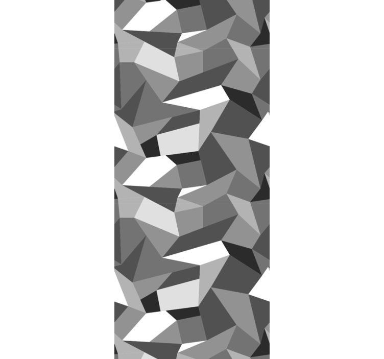 Rollo fenster home office schwarz weiß dreiecke - TenStickers