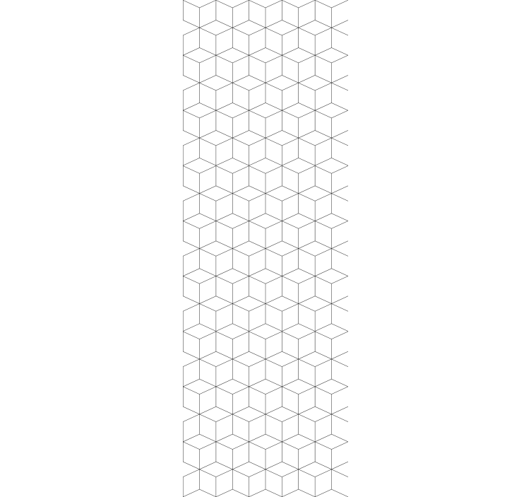 Rollo fenster home office geometrisches würfelmuster - TenStickers