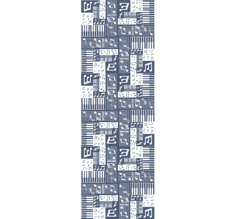 Rollo fenster jugendzimmer mit musikalischem klavier - TenStickers