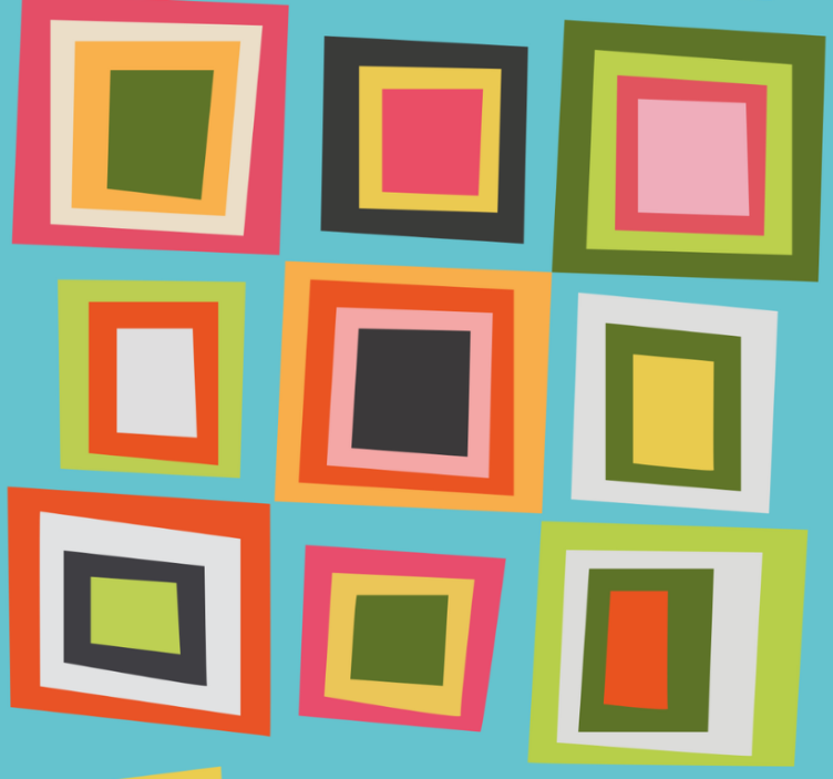 Rollo fenster jugendzimmer bunt kariert - TenStickers