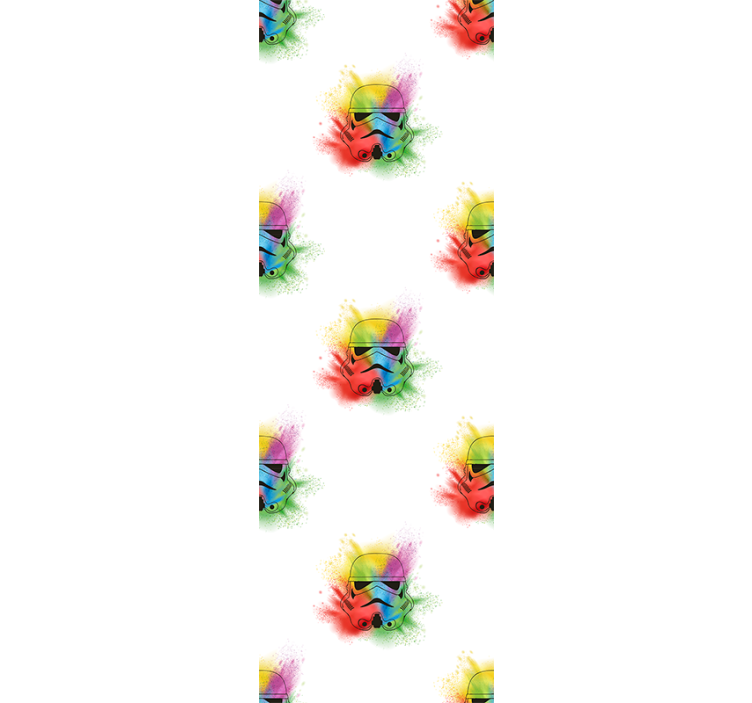 Rollo fenster jugendzimmer muster mit weißen trooperköpfen - TenStickers