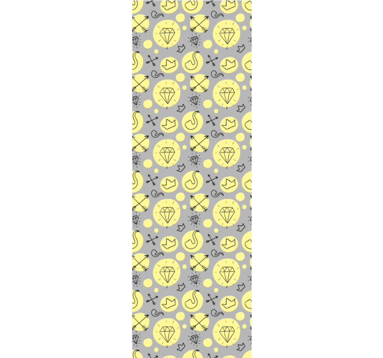 Rollo fenster jugendzimmer graffiti diamanten und kronen - TenStickers