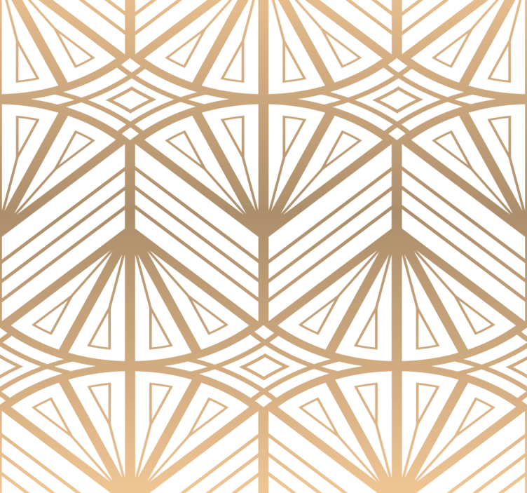 Fenster rollo modern mit goldenem geometrischen muster - TenStickers