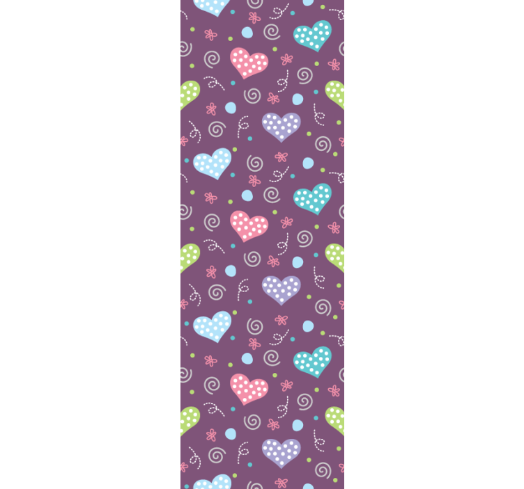 Fenster rollo modern mit herzen und linien muster - TenStickers