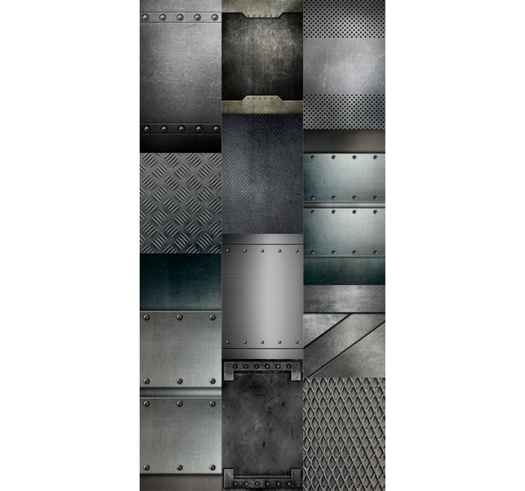 Fenster rollo modern mit metall schwarz blockmuster - TenStickers