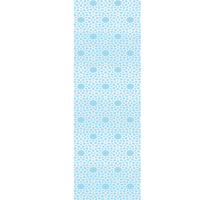 Fenster rollo modern mit blau-weißem geometrischen muster - TenStickers