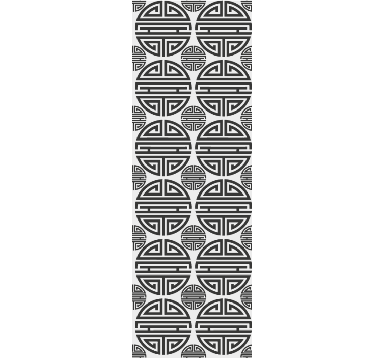 Fenster rollo modern mit geometrischem muster im asian style - TenStickers