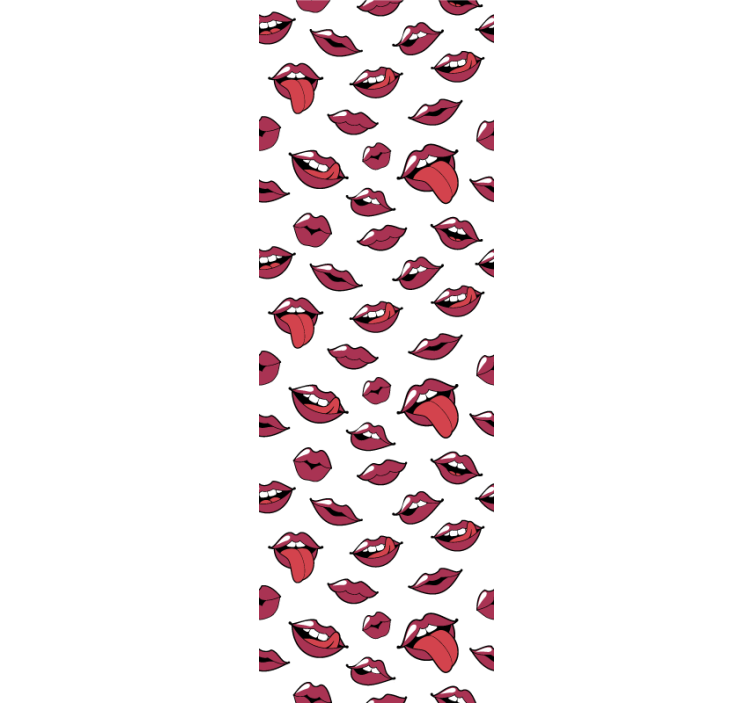 Fenster rollo modern mit abstrakten lippen und zunge - TenStickers