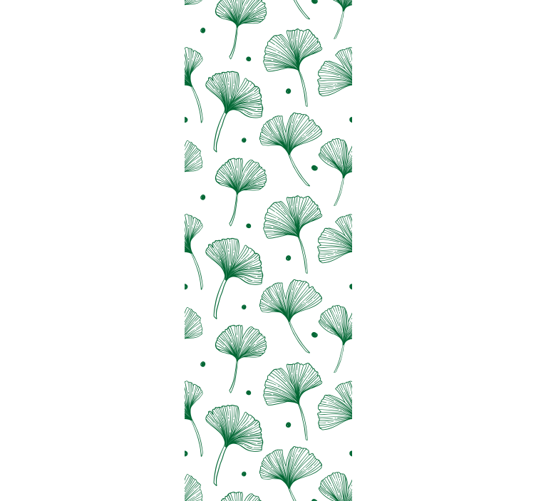 Fenster rollo modern große ginkgo grüne blätter - TenStickers