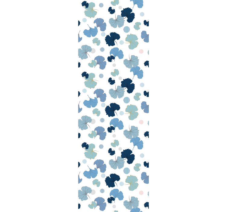 Fenster rollo modern blaues ginkgo blatt - TenStickers