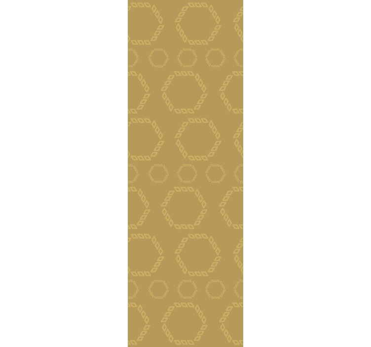 Fenster rollo modern mit goldenen sechseck-mustern - TenStickers