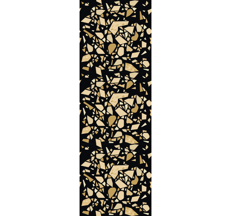Fenster rollo modern terrazzo stil schwarz gold - TenStickers