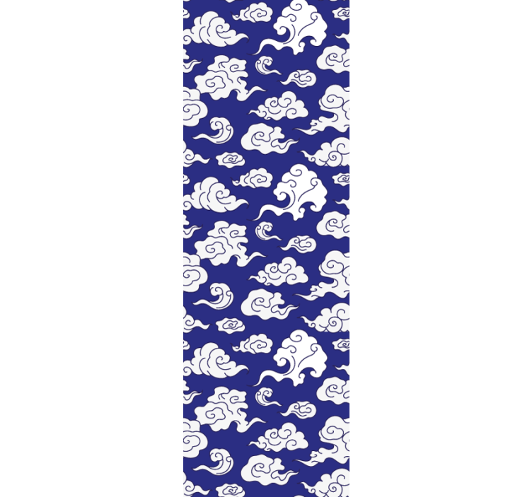 Fenster rollo modern mit weißen wolken auf blauem hintergrund - TenStickers