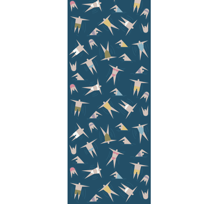 Fenster rollo modern mit schwimmfiguren-muster - TenStickers