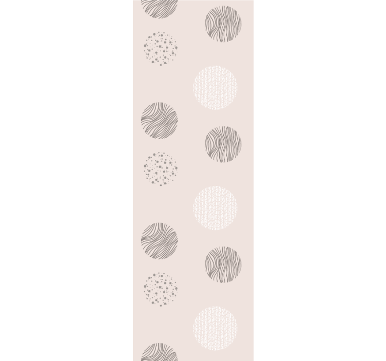 Fenster rollo modern mit grauen kreisen und linienmuster - TenStickers