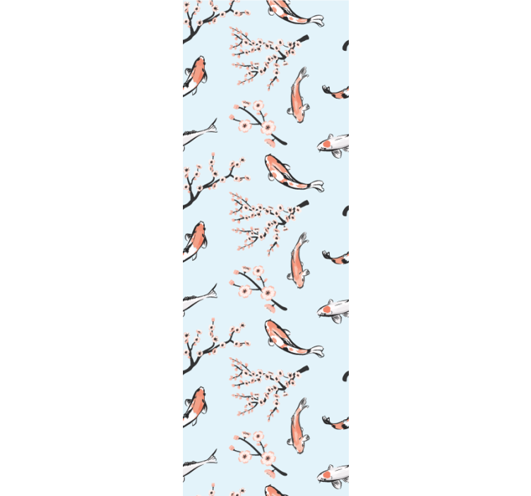 Fenster rollo modern koi-fische und kirschzweige - TenStickers