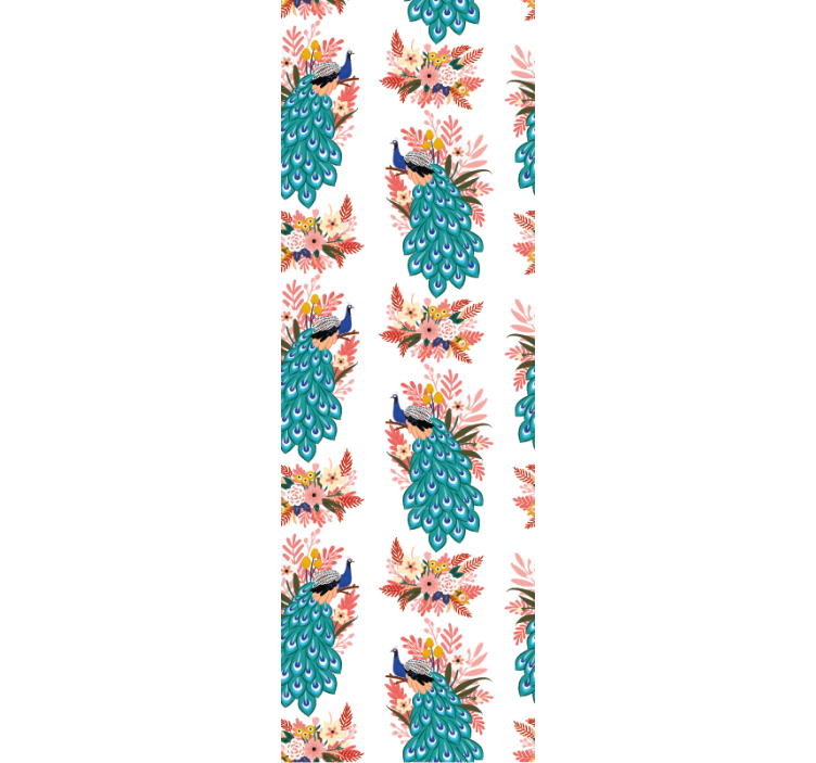 Fenster rollo modern schöner blauer pfau - TenStickers