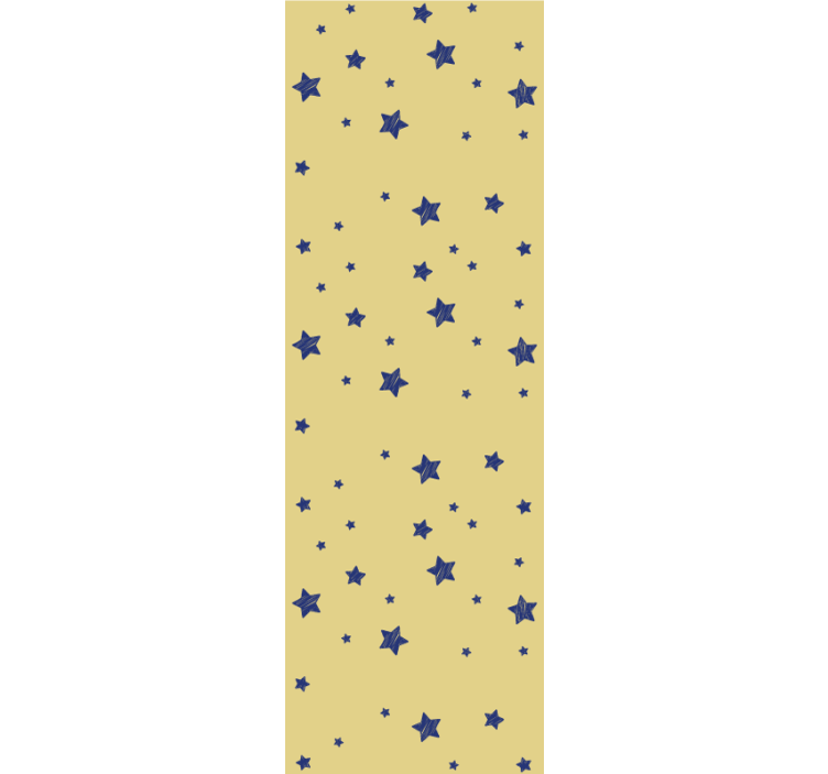 Fenster rollo modern blaue sterne auf gelbem hintergrund - TenStickers