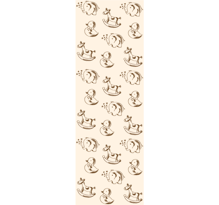 Fenster rollo modern mit süßem design von elefant ente und pferd - TenStickers