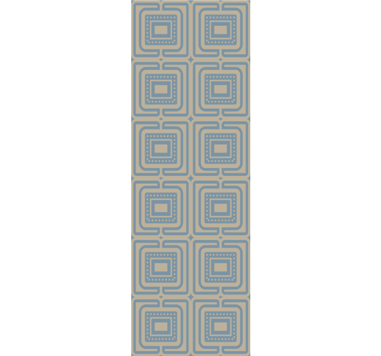 Fenster rollo modern in bronze und dunkelblau quadrattextur - TenStickers