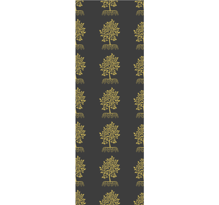 Fenster rollo modern mit goldenen baumkonturen - TenStickers