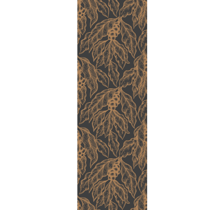Fenster rollo modern mit muster von kaffeebaumzweigen - TenStickers