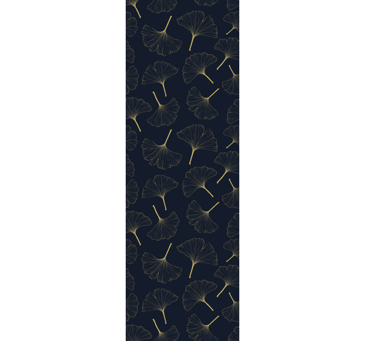 Fenster rollo modern mit 3d goldenen ginkgo-blättern - TenStickers